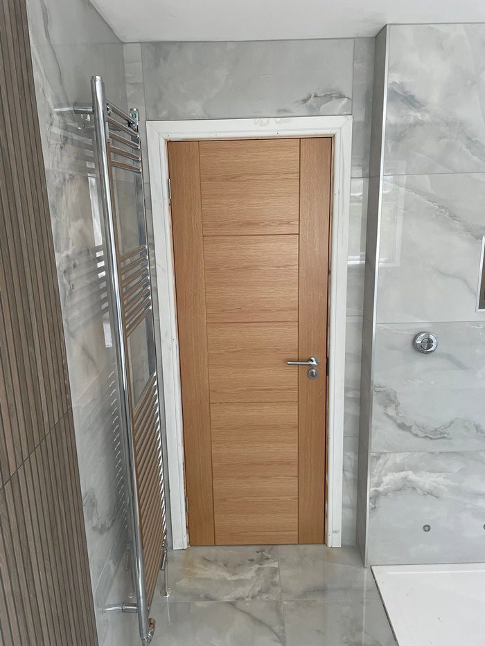 New bathroom door