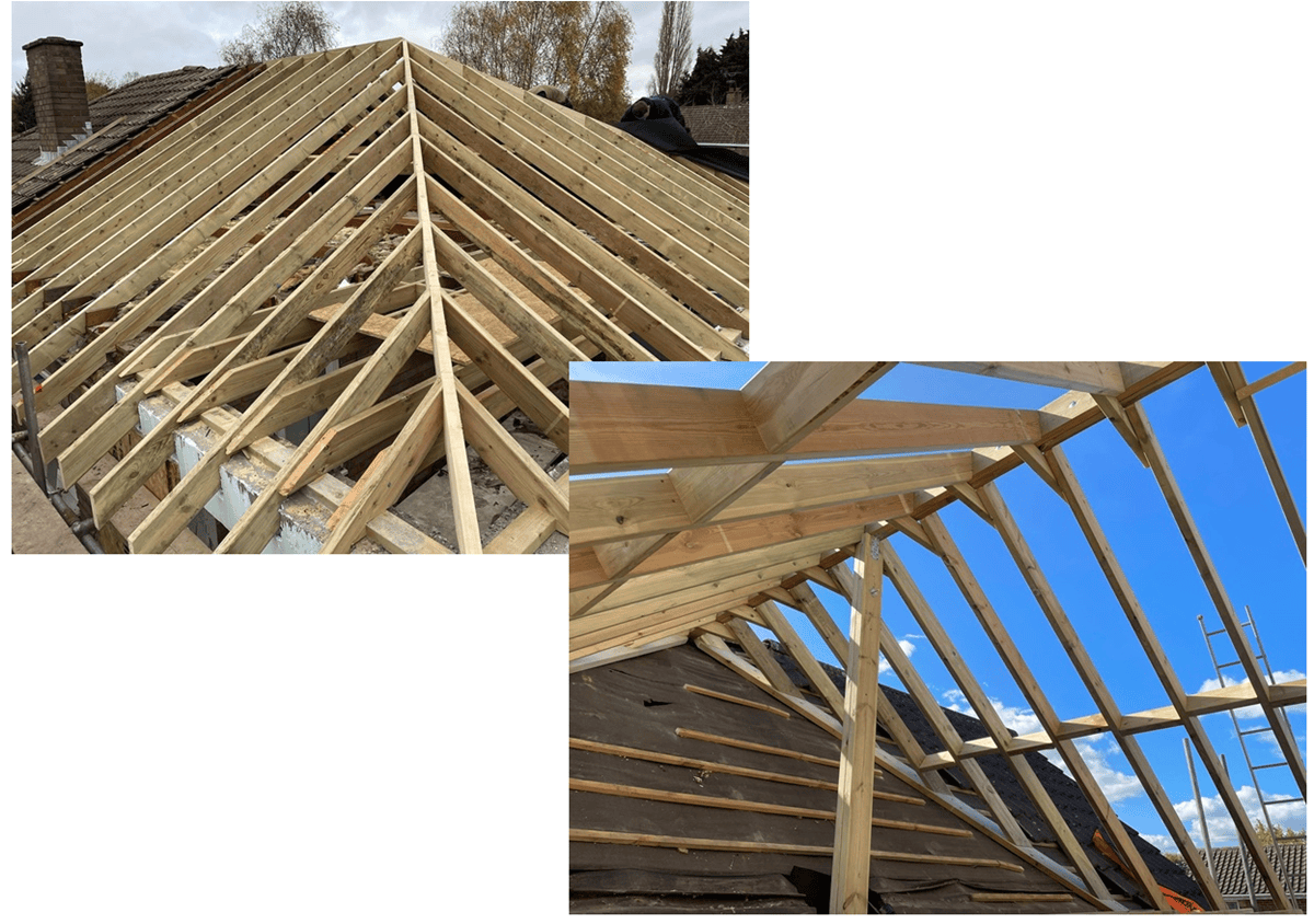 Hand cut roofs for first-fix carpentry