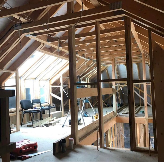 Loft in the process of being converted